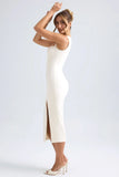 Sweetheart Neck Midaxi Dress in Ivory
