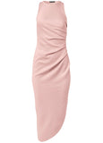 Ruched Bodycon Dress Peach