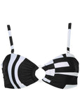 Ring Front Bikini Top Modern Abstract