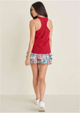 Racerback Pocket Tank Dark Pink