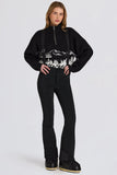 Waterproof High Rise Salopettes with Suspenders in Black