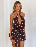 INDIGO MINI DRESS 20 CHOCOLATE BLUE DOT