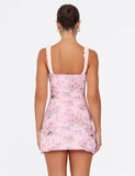 AMARAN MINI DRESS PINK FLORAL WILD FLOWER