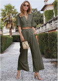 Flare Leg Suiting Set Olive
