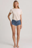 Low Rise Hot Pants in Mid Blue