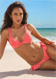 Lace Antigua Twist Underwire Top Coral