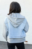 Jazzy Denim French Terry Hooded Jacket SALE