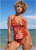 Sicily Halter Tankini Top Parrot Palm