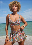 Lovely Lift Wrap Top Earth Swirls