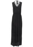 Open Back Maxi Dress Black