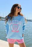 Lake It Easy Light Blue Graphic Sweatshirt