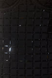 Embellished A Line Semi Sheer Mini Dress in Black