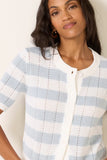 Evie Short Sleeve Crew Cardigan