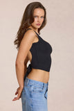 Modal Tie Back Top in Black