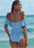 Ruffle One Piece Blue Belle