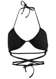 Strappy Ibiza Triangle Top Black Beauty