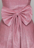 My Eternity Sparkle Bow Mini Dress Pink