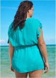 Sleeveless Cover Up Dress Aqua Reef
