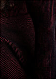 Plaited Long Sleeve Sweater Wine