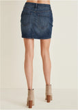 Denim Mini Skirt Medium Wash