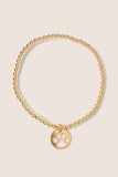 Classic Gold 3mm Bracelet Paw Print Gold Disc