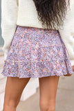 Through the Garden Lavender Print Skort