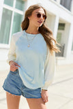 Teagan Mint And Ivory Color Block Top