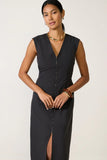 Laurel Zip Front Midi Dress