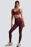 Super Sculpt Seamless High Waist Leggings in Burgundy