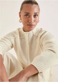 Mock Neck Knit Sweater Off White