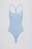 Cut Out Bodysuit in Sky