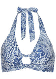 Nassau Halter Top Denim Anglaise Paisley
