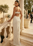 Good Intentions Cut Out Back Maxi Dress Polka Dot