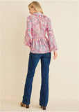 High Low Blouse Venetian Paisley