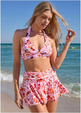 Anguilla Halter Bikini Top Feathered Blooms