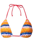 Bahamas Triangle Bikini Top Beach Day Stripe