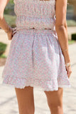 Aubrey Floral Lace Trim Skort