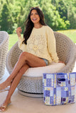 Retro Mama Daisy Yellow Graphic Sweatshirt