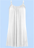 Gathered Neckline Dress White