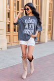 Raised On 90s Country Charcoal Oversized Graphic Tee