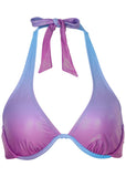 Shine Belize Underwire Halter Top Shimmering Ocean Ombre