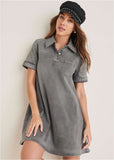 Denim Mini Dress Grey Wash