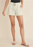 Relaxed Twill Shorts Cream
