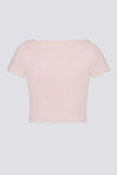 Soft Active Sweetheart Neck Crop Top in Ballet Pink