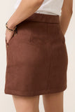 Claudia Suede Mini Skirt