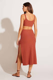 The Icon Cutout Dress Terracotta Organic Rib