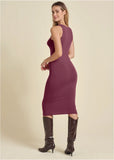Midi Sweater Dress Berry