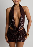Silent Allure Cowl Neck Two Piece Wine
