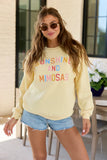 Sunshine And Mimosas Yellow Graphic Sweatshirt
