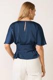Arlette Tie Back Satin Top